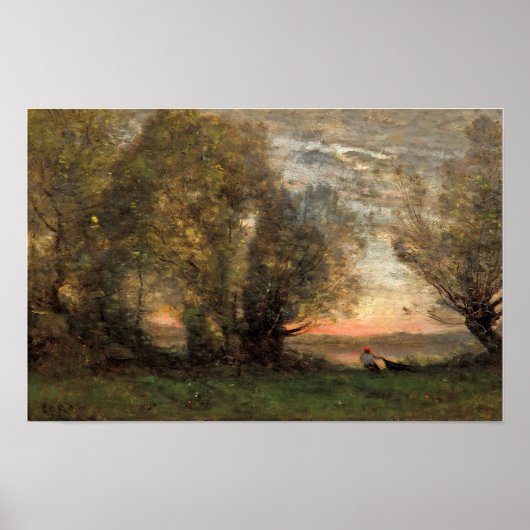 Corot - Der Fischer Poster (Vorne)