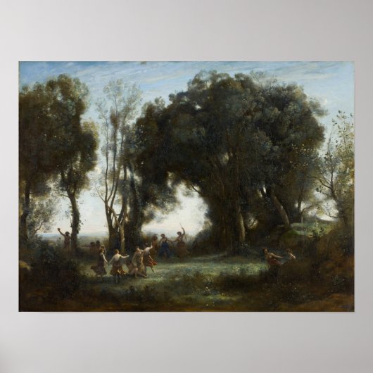 Corot - Der Tanz der Nymphen Poster (Vorne)
