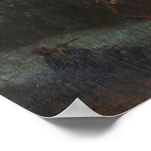 Corot - Der Tanz des Hirten (Abend) Poster (Ecke)