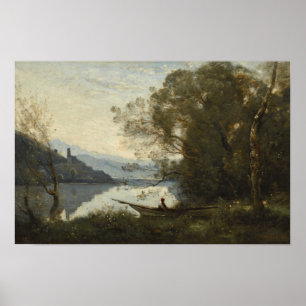 Corot - Der verehrte Boatman Poster