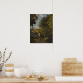 Corot - die Mauer Poster (Küche)