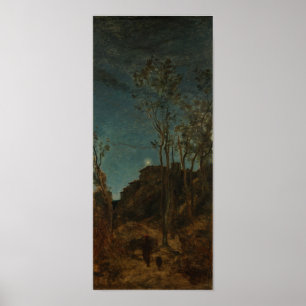 Corot - Die vier Tageszeiten (Nacht) Poster