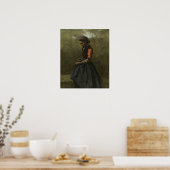 Corot - ein pensives junges Mädchen Poster (Küche)