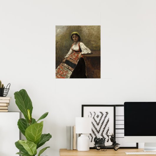 Corot - Italienisches Mädchen 1872 Poster (Heimbüro)