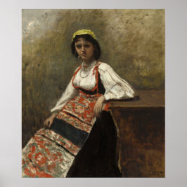 Corot - Italienisches Mädchen 1872 Poster