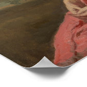 Corot - Junge Frau im rosa Rock 1845 Poster (Ecke)