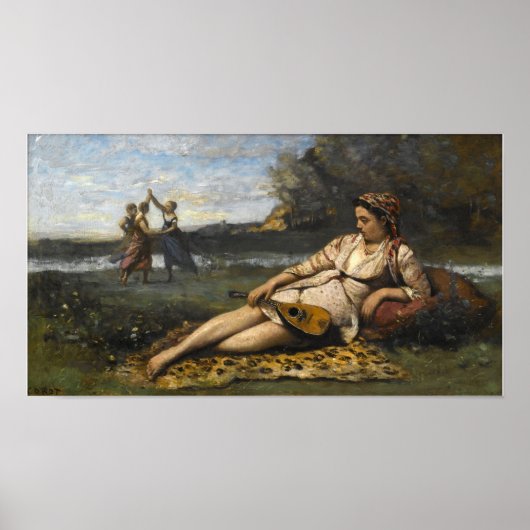 Corot - junge Frauen von Sparta Poster (Vorne)
