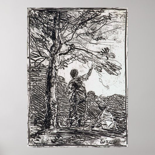 Corot - Junge Mädchen und Tod Poster (Vorne)