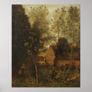 Corot - Ländliche Szene Poster