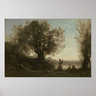 Corot - Orpheus beklagt Eurydike Poster
