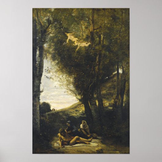 Corot - Saint Sebastien von den Heiligen Frauen ge Poster (Vorne)