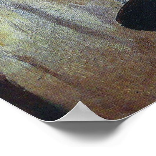 Corot - Selbstportrait Poster (Ecke)