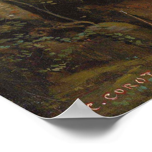 Corot - Shepherd-Erholung Poster (Ecke)