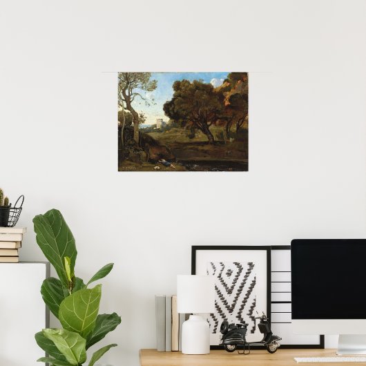 Corot - Shepherd-Erholung Poster (Heimbüro)