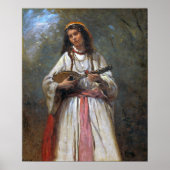 Corot - Sinti und Roma mit Mandolin Poster (Vorne)