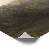 Corot - Tanz unter Bäumen, Rand des Sees 1865 Poster (Ecke)