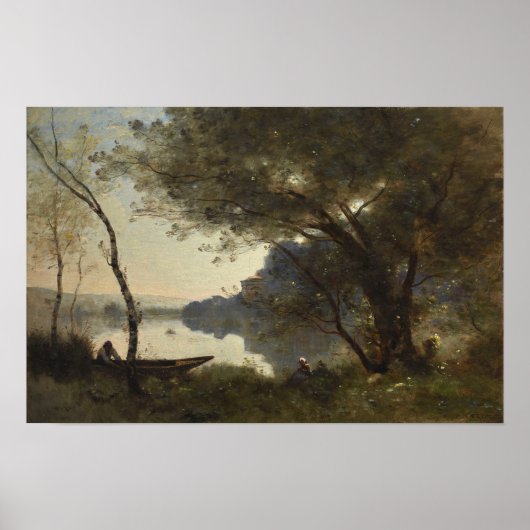 Corot - The Boatman De Mortefontaine Poster (Vorne)