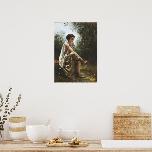 Corot - Verwundete Eurydice Poster (Küche)