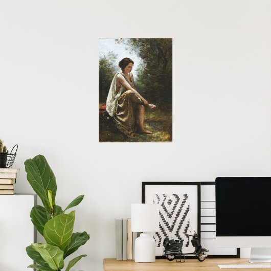 Corot - Verwundete Eurydice Poster (Heimbüro)