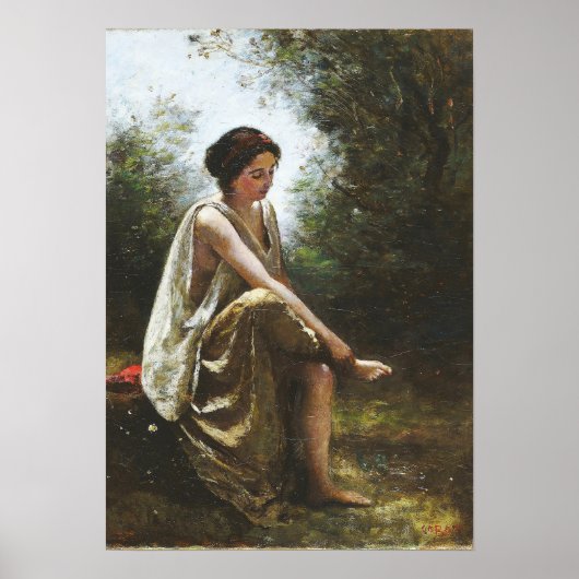 Corot - Verwundete Eurydice Poster (Vorne)