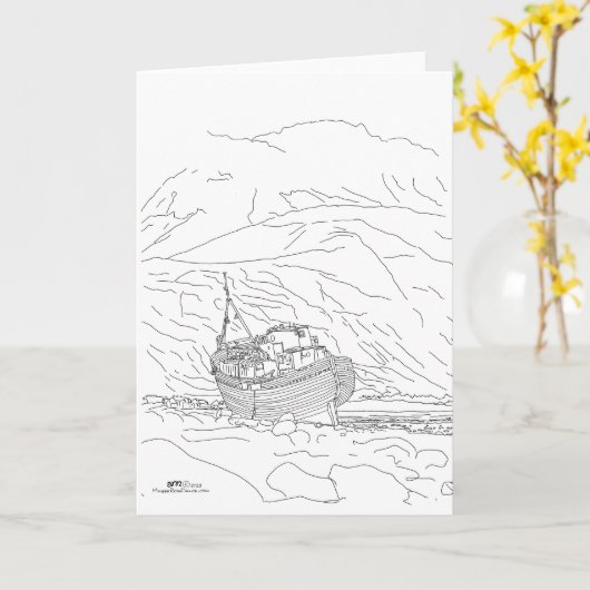 Corpach Shipwreck Scotland Karte (Gelbe Blume)