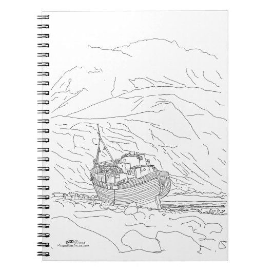 Corpach Shipwreck Scotland Notizblock (Vorderseite)