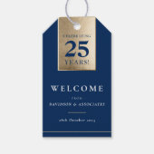CORPORATE ANNIVERSARY business navy white gold Geschenkanhänger (Vorderseite)
