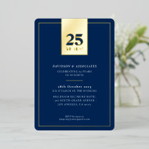 CORPORATE ANNIVERSARY stylish business navy gold
