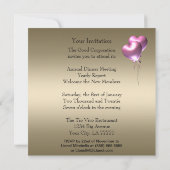 Corporate Annual Dinner Party Einladung (Rückseite)