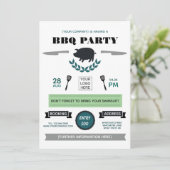 Corporate Barbecue hinzufügen Logo Einladung (Stehend Vorderseite)