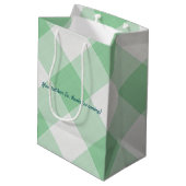 Corporate Barbecue Logo-Gastgeschenk hinzufügen Mittlere Geschenktüte (Rückseite Schrägansicht)