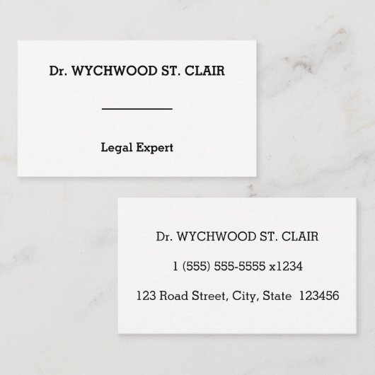 Corporate, Basic & Respect Business Card Visitenkarte (Vorne/Hinten)