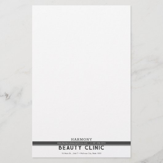 Corporate, Beruflich Black Stationery Briefpapier (Vorderseite)