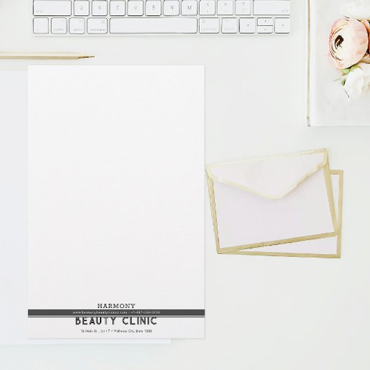 Corporate, Beruflich Black Stationery Briefpapier