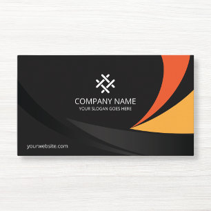 Corporate Beruflich Modernes Schwarzes Orange Prem Visitenkarte