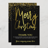 Corporate Black Gold Weihnachten Vielen Dank (Vorne/Hinten)