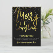Corporate Black Gold Weihnachten Vielen Dank (Stehend Vorderseite)