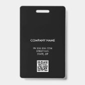 Corporate Black Logo Mitarbeiter-ID-Abzeichen Ausweis (Back)