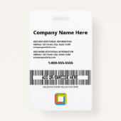 Corporate Blue Beruflich Custom Employee ID Ausweis (Rückseite)