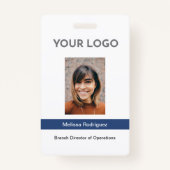 Corporate Blue Employee Foto ID Ausweis (Vorderseite)