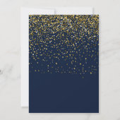 Corporate Blue Gold Typografie Vielen Dank Dankeskarte (Rückseite)