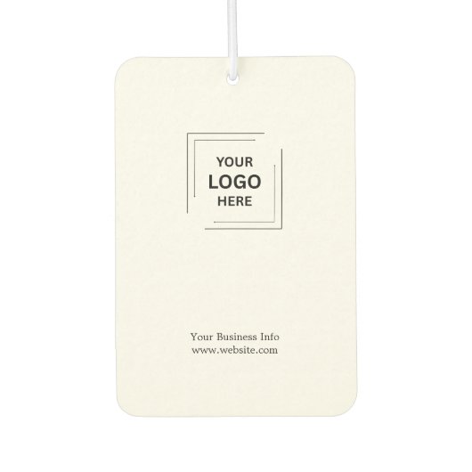 Corporate Branding | Minimaler Logoservice Autolufterfrischer (Vorderseite)