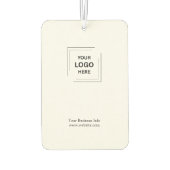 Corporate Branding | Minimaler Logoservice Autolufterfrischer (Rückseite)