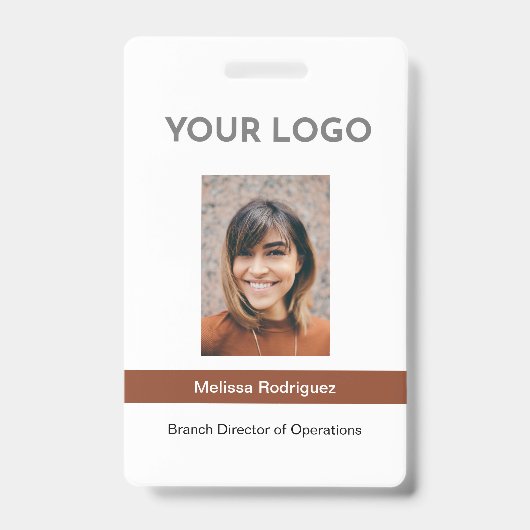 Corporate Brown Mitarbeiter Foto ID Ausweis (Vorderseite)