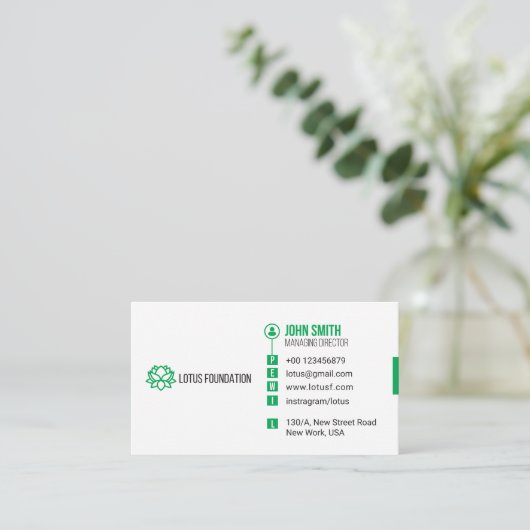 Corporate Business Card Template Visitenkarte (Stehend Vorderseite)