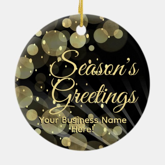 Corporate Business Company - Gold Black Keramik Ornament (Hinten)