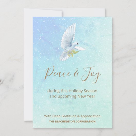 *~* Corporate Business Dove Peace Joliday Card (Vorderseite)