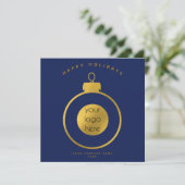 Corporate Business Logo Christmas Ornament Card (Stehend Vorderseite)