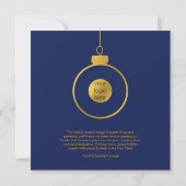 Corporate Business Logo Christmas Ornament Card (Rückseite)