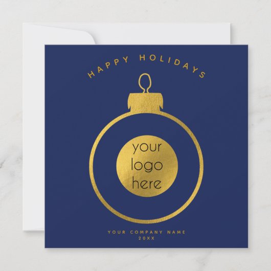 Corporate Business Logo Christmas Ornament Card (Vorderseite)